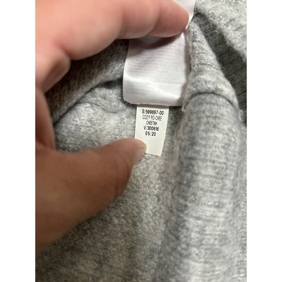 NWT Old Navy Women's Size S Knit Sweater Grey Cheetah Print Feminine Mob Wives - Picture 6 of 8